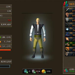 Max Melee | 2295(2326) Total | 307 QP | Lunar Diplomacy | 99(102) Slayer | Santa | Skeleton | Warlock | Ice Amulet | Zombie | 15 Year Veteran | Main 0